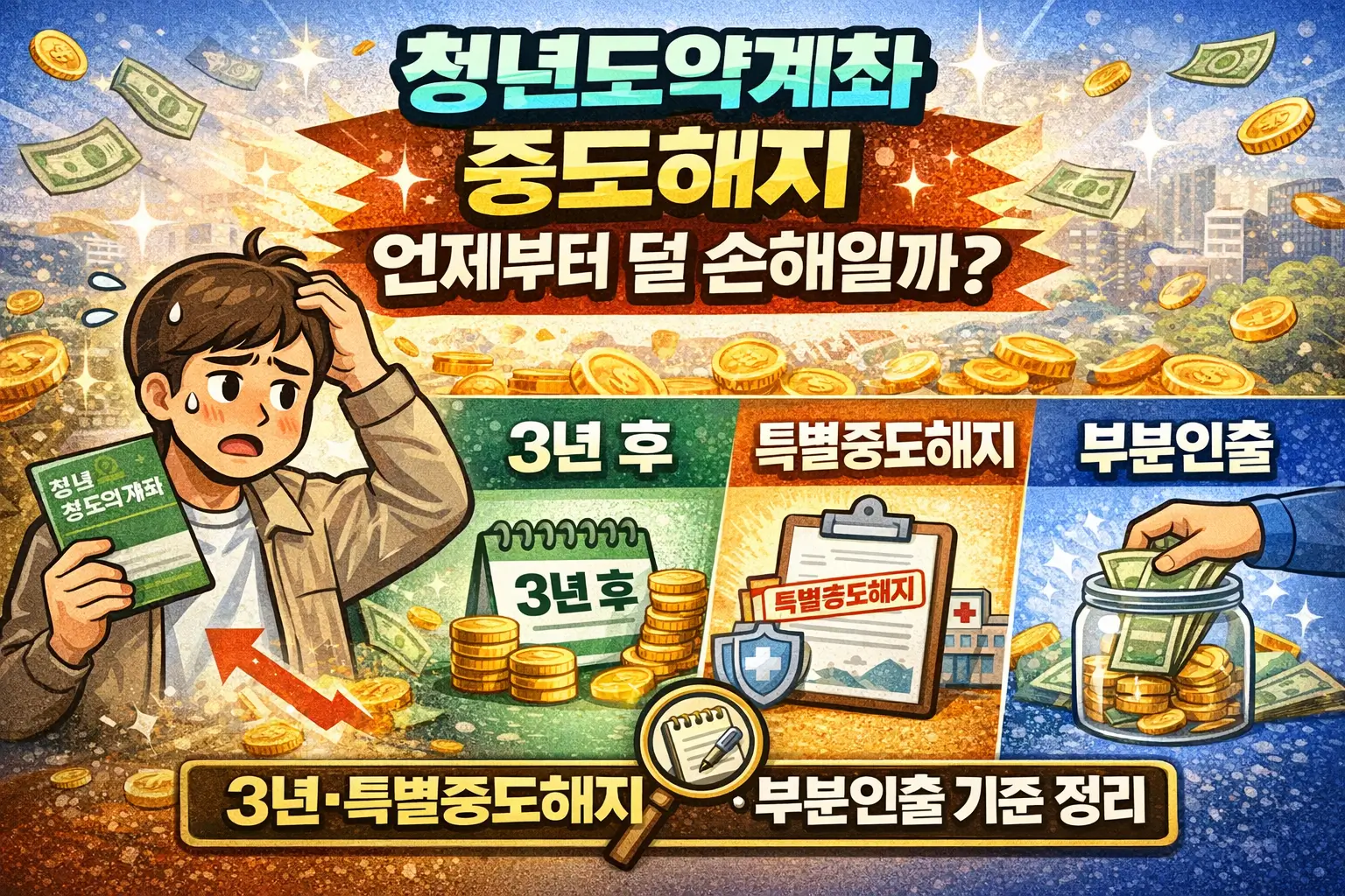 청년도약계좌 중도해지, 언제부터 덜 손해일까? 3년·특별중도해지·부분인출 기준 정리